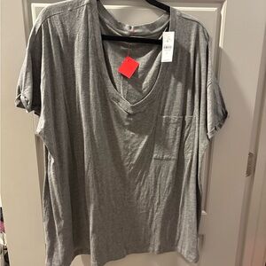 Lou & Grey Charcoal V-Neck Tee